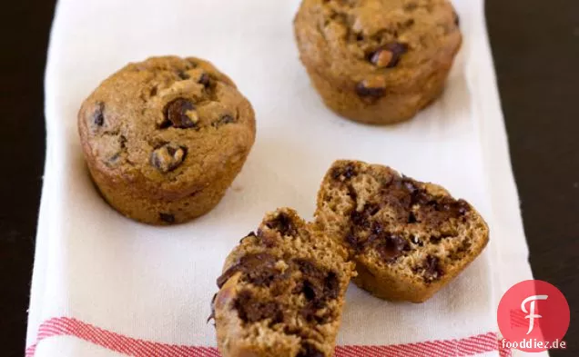 Gesündere Bananen-Espresso-Schokoladen-Chip-Muffins