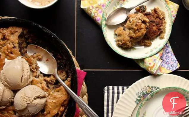 Banane, Walnuss & Schokolade Cookie Kuchen