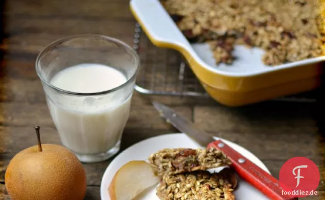 4-ingredient Banana Oat Bars (mit Optionen!)