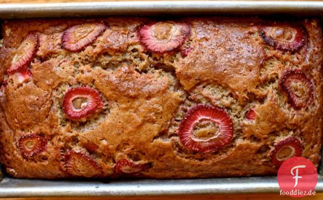 Braune Butter Bananen Erdbeerbrot