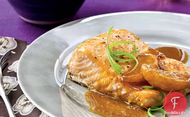 Lachs mit Satsuma-Soja-Glasur