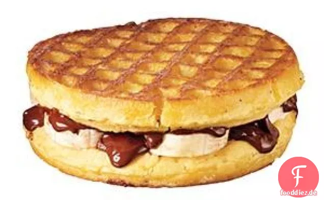 Schokolade und Banane Waffel Panini