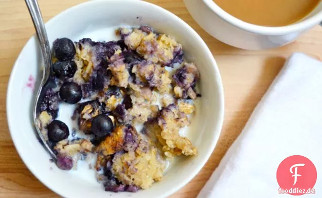 Blaubeer-Bananen-Gebackene Haferflocken