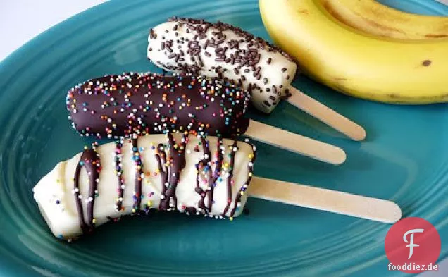 Schokolade Banane Pops