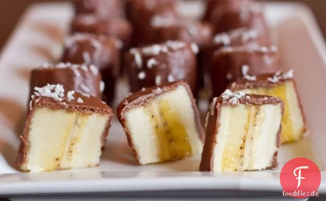 Schokolade Kokosnuss Butter Banane Bites