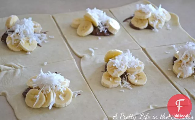 Nutella Banane Kokosnuss Hot Pockets