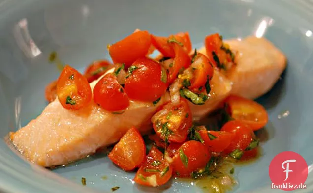 Lachs Mit Tomaten-Basilikum-Relish