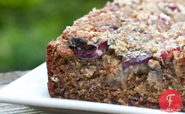 Sommer Kirsche, Banane, Kokosnuss Butter Brot