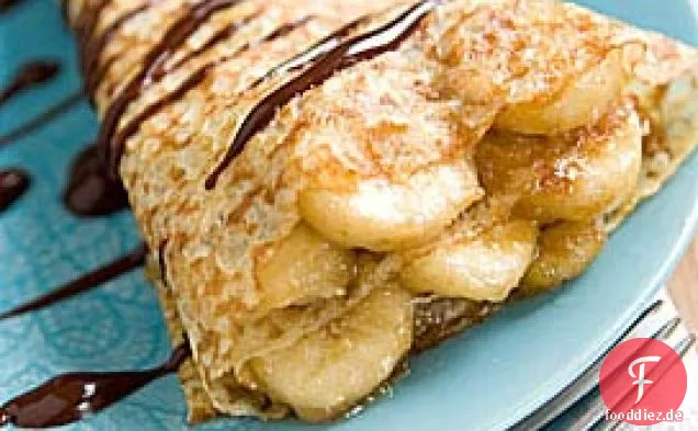 Karamellisierte Bananen Crepes