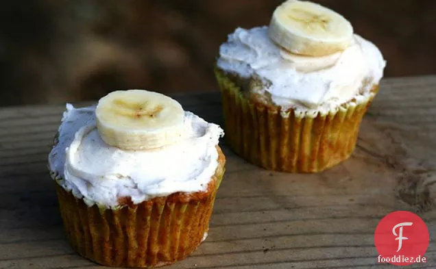 Bananen-Cupcakes Mit Zimt-Honig Glasur