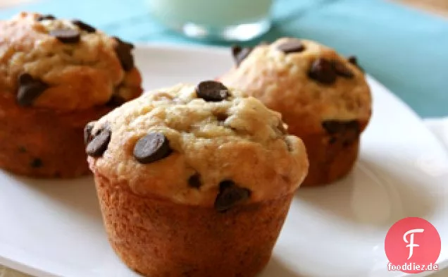 Banane-dunkle Schokoladen-Chip-Muffins