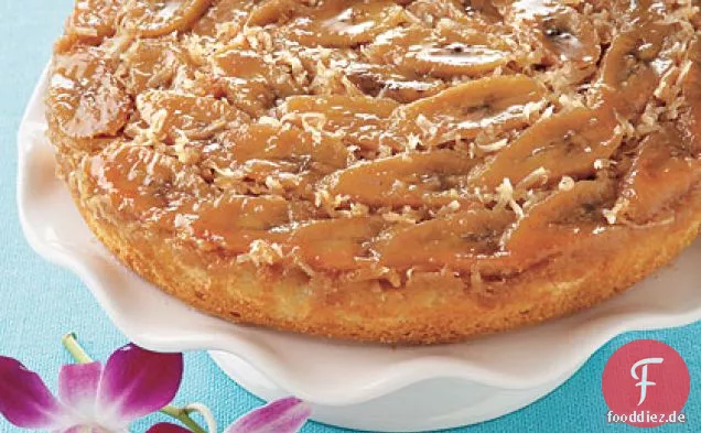 Bananen-Kokosnuss-Upside-Down-Kuchen