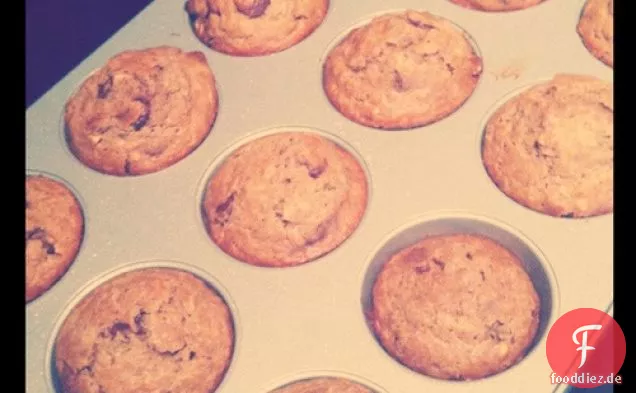 Erdnussbutter und Bananen Power Muffins
