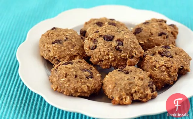 Haferflocken Banane Schokolade Chip Cookies
