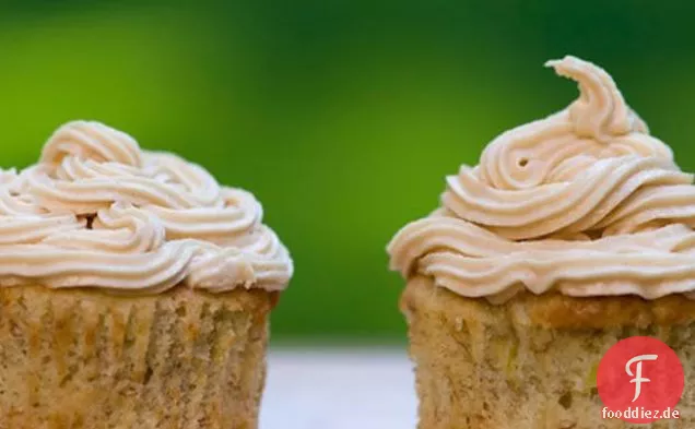 Bananen-Cupcakes Mit Erdnussbutter-Zuckerguss