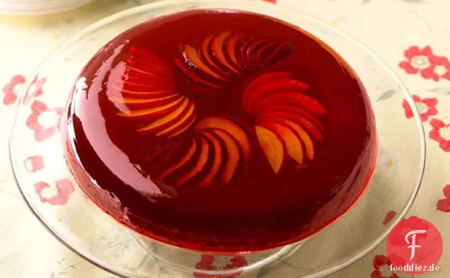 Pflaume-Hibiskus-Gelatine-Dessert