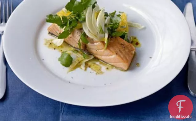 Lachs mit Fenchel & Orangensalat