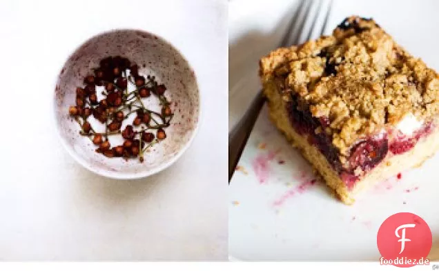Kirsche Blackberry Crumb Kuchen