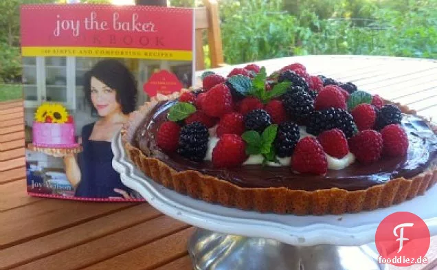 Dunkle Schokolade Ganache Torte & Süße Beeren