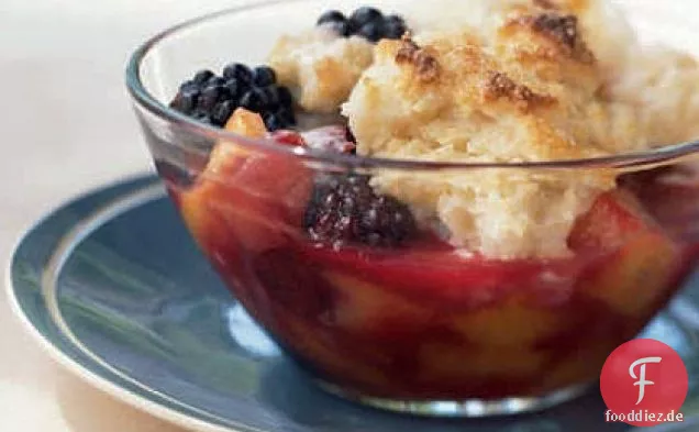 Honig Pfirsich und Brombeere Cobbler