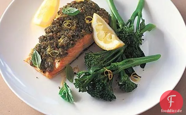 Lachs Mit Zitronen-Pesto-Kruste