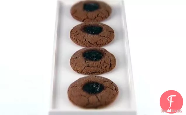 Erdnussbutter-Kekse mit Brombeermarmelade