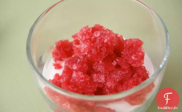 Blutorange, Mandarine und Kardamom Granita