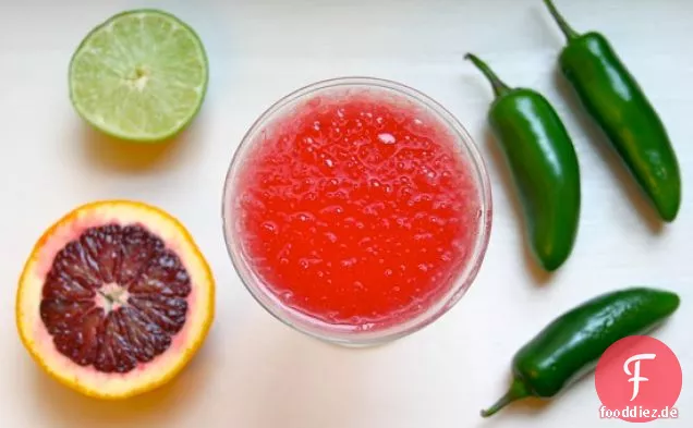 Würzig-cool Blood Orange-jalapeño Margaritas Gerade nach oben Cocktai