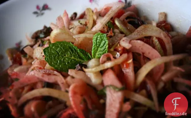 Algerischer Sonnenuntergangssalat (Blutorangen, Fenchel und schwarze Oliven)