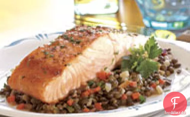 Gebratener Lachs mit einem RagoÃ