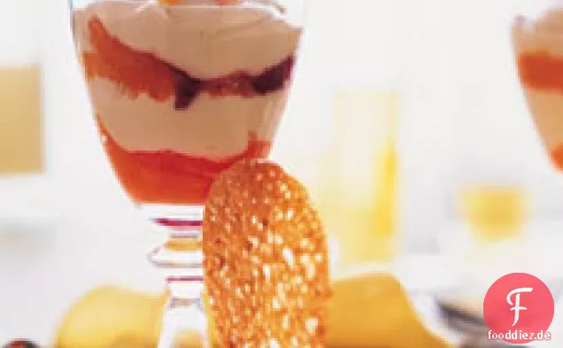 Zitrus- und Karamell-Mousse-Parfaits