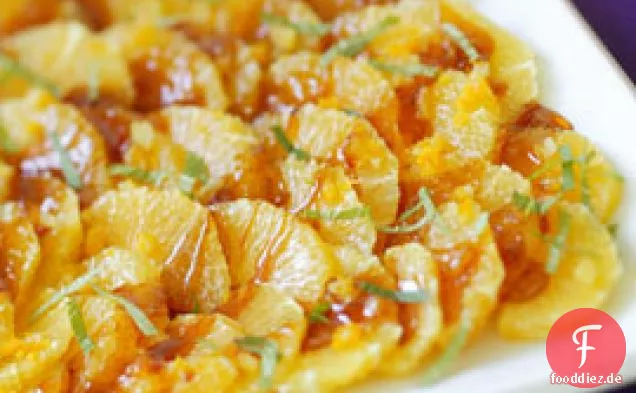 Frische Orangen mit Karamell & Ingwer