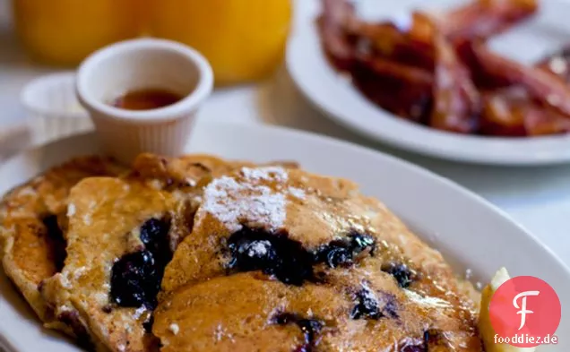 New York Blaubeer-Hafer-Pfannkuchen