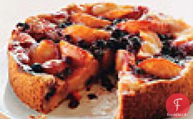 Pfirsich-Blaubeerkuchen