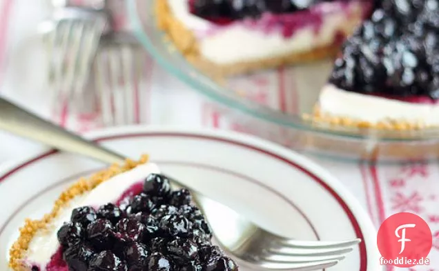 Blueberry Cheesecake Ice Cream Pie