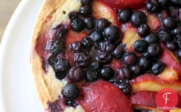 Pfirsich-Blaubeerkuchen