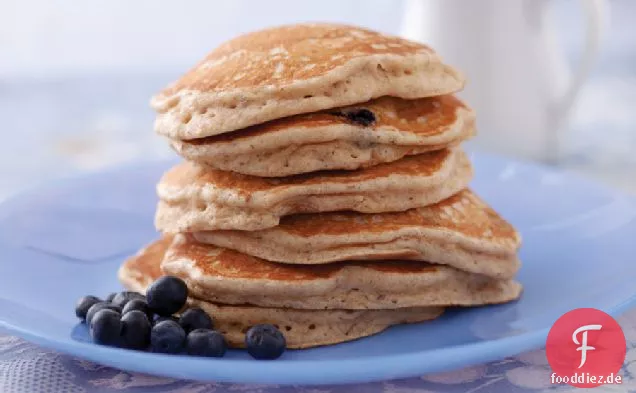 Vollkorn-Blaubeerpfannkuchen mit Flachs für Babys