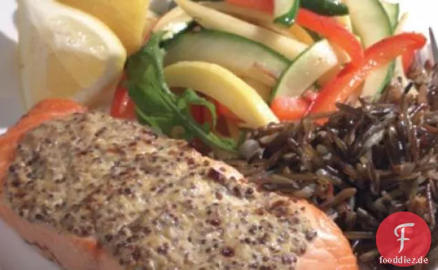 Senf verkrustete Lachs Rezept