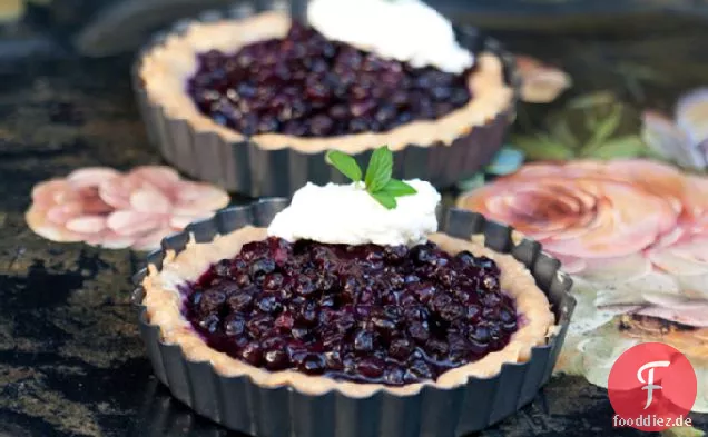 Frischer Blaubeerkuchen