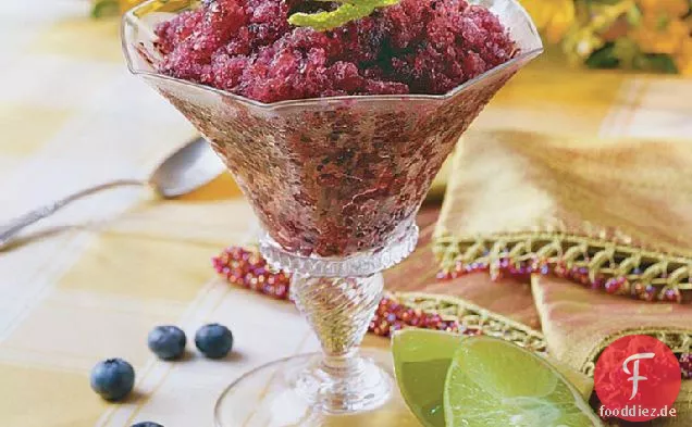 Heidelbeer-Limetten-Granita