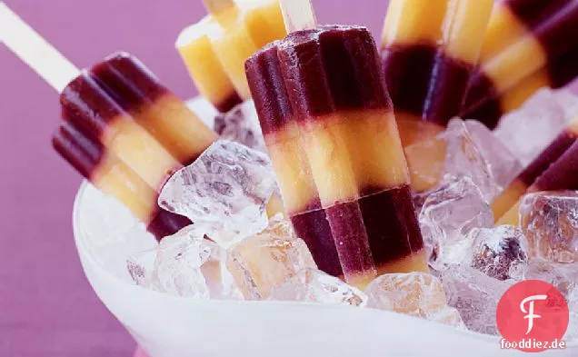 Heidelbeer-Pfirsich-Tequila-Eis Am Stiel