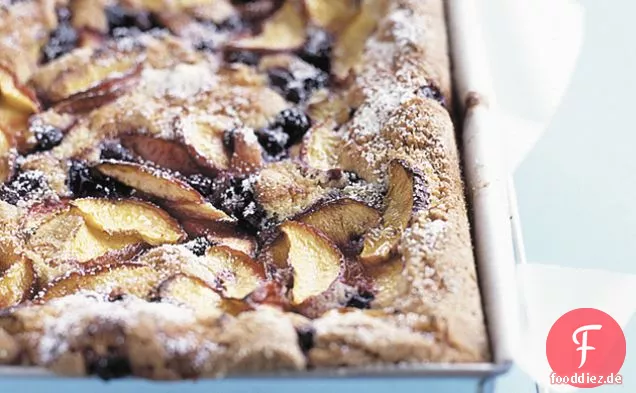 Nektarinen Und Blaubeeren Slice