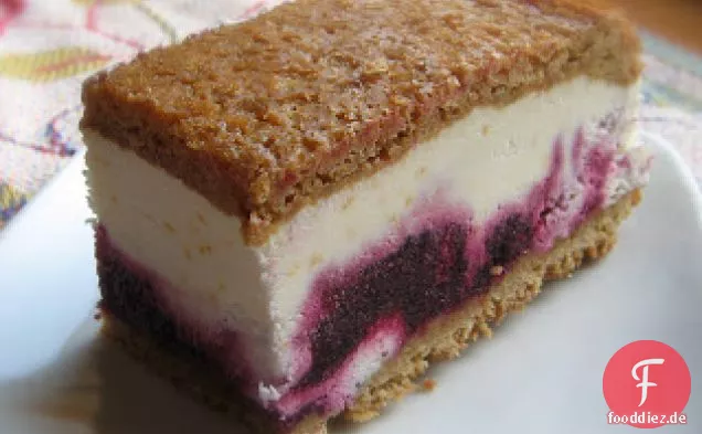 Zitroneneis-Sandwiches mit Wild Blueberry Swirl