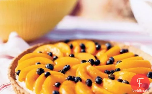 Blaubeer-Pfirsich-Torte