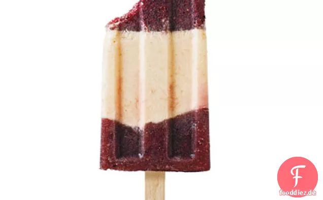 Blueberry-Pfirsich Ice Pops