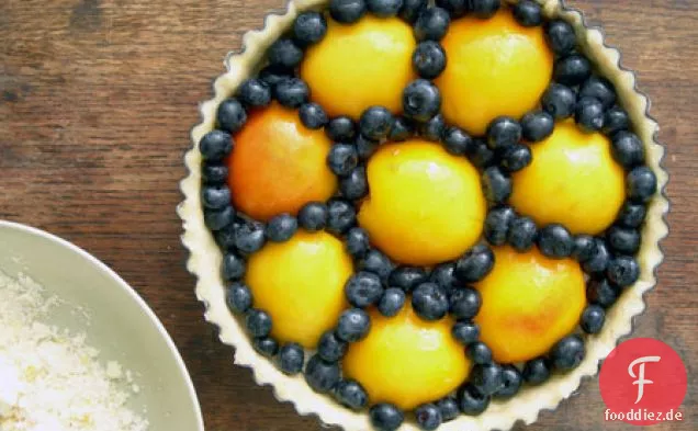 Pfirsich-Blaubeerkuchen