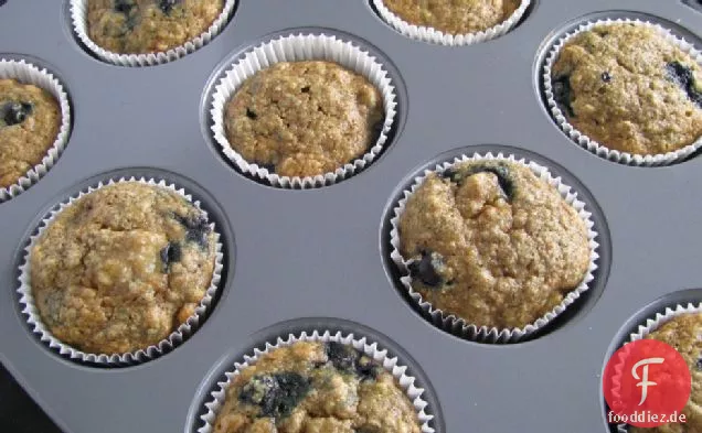 Vollkorn-Heidelbeer-Bananen-Brot-Muffins