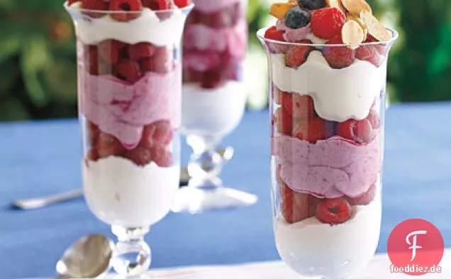 Blueberry Fool mit Himbeeren