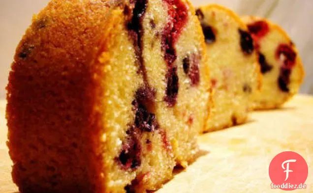 Himbeer-Heidelbeer-Pfund-Kuchen