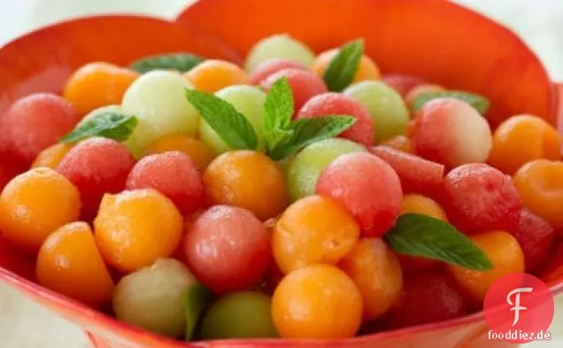 Erfrischendes Melonen-Medley mit Sorbet